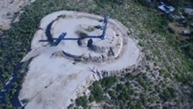 PLAYITA BCS MEXICO-2017: Blue Cross On Top Of A Hill Covered With White Snow And
