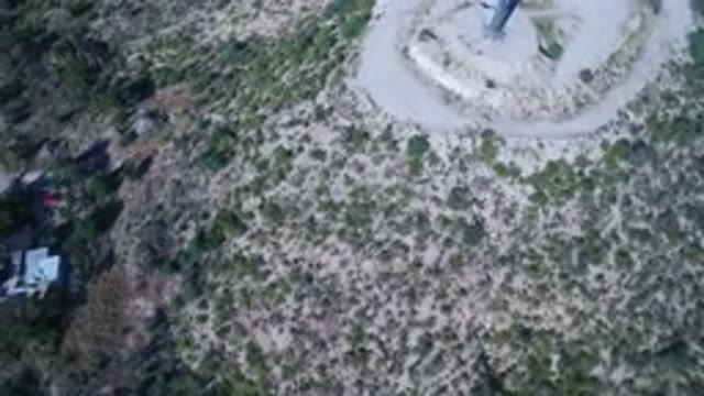 PLAYITA BCS MEXICO-2017: Drone Flight Over Landmark On A Hill Turning Left Over