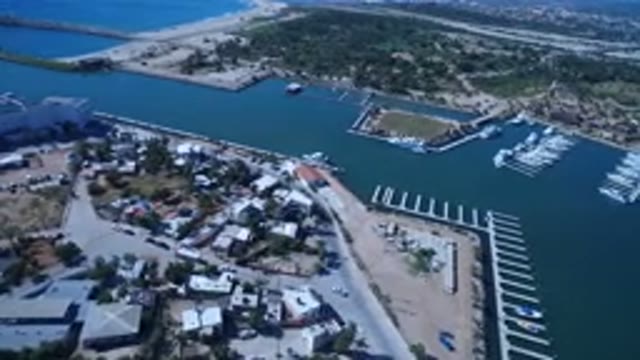 SAN JOSE DEL CABO MEXICO-2017: Aerial View Of A Beautiful City And The Ocean From Above