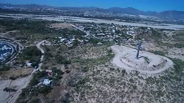 SAN JOSE DEL CABO MEXICO-2017: Top View Of Site With Vast Green Area And Some Buildings