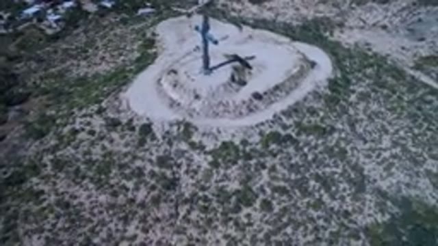 SAN JOSE DEL CABO MEXICO-2017: A Large Green Area With A Large Cross In The