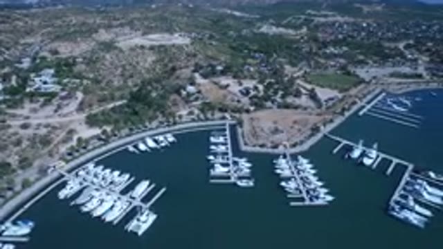 SAN JOSE DEL CABO MEXICO-2017: An Overview Of A Bay With Boats And Jets In