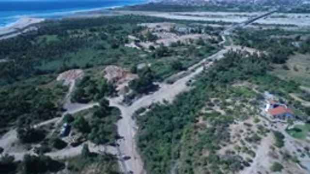 SAN JOSE DEL CABO MEXICO-2017: Overhead Drone Footage Of Sand Dunes Beach And Ocean