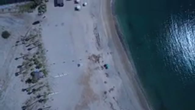 SAN JOSE DEL CABO MEXICO-2017: Aerial View Of A Beach Depicting Glittering Water