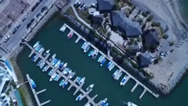 SAN JOSE DEL CABO MEXICO-2017: Top View Of Boats Harbor Summer Houses And A Lake
