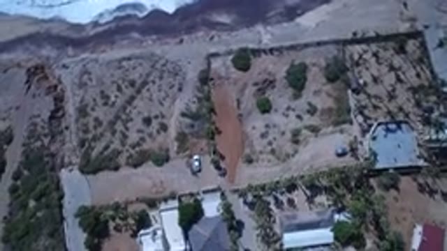 SAN JOSE DEL CABO MEXICO-2017: Aerial Filming A Desert Landmark With Houses