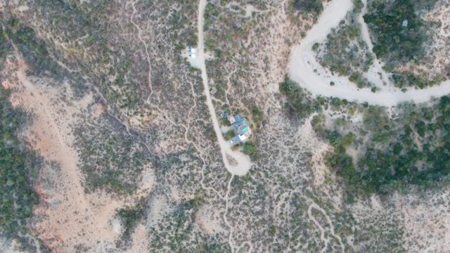 CABO PULMO BCS MEXICO-2023: Desert Road and Isolated Building From Above