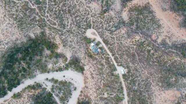 CABO PULMO BCS MEXICO-2023: Vehicle Traveling on Desert Dirt Road