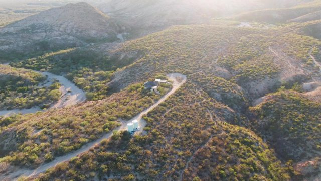 CABO PULMO BCS MEXICO-2023: Vehicle Traveling on Winding Mountain Road