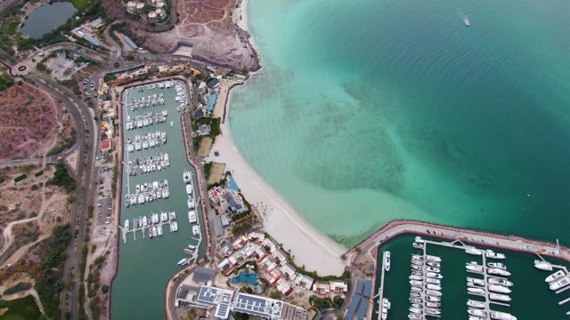 LA PAZ BCS-2023: Boats Departing From Coastal Marina