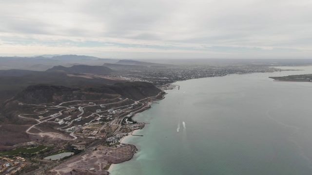 LA PAZ BCS-2023: Coastal Water Feature and Aerial View of Hills