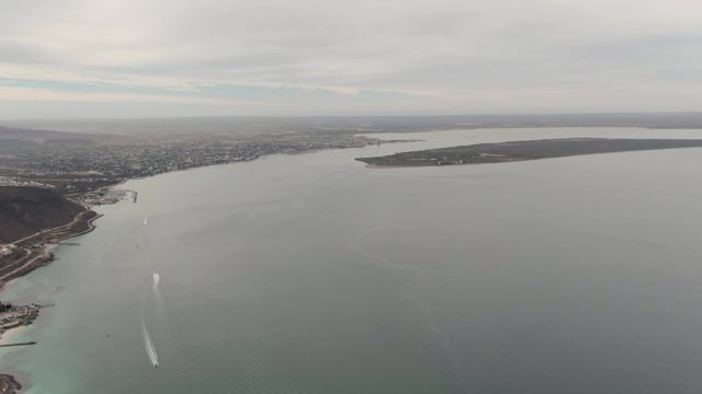 LA PAZ BCS-2023: Coastal City and Waterway Aerial Pan