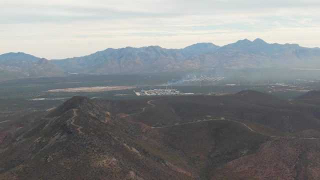 LA PAZ BCS-2023: Smoke Rising in Mountain Valley