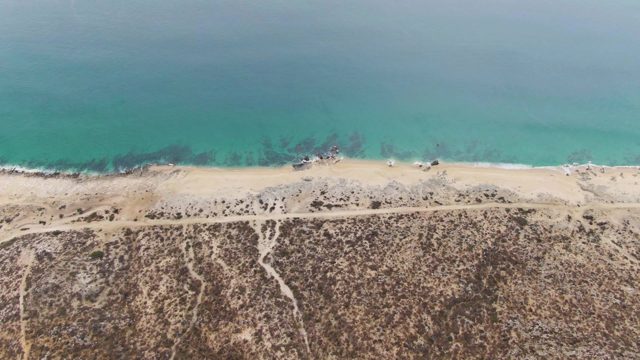 PUNTA GORDA BEACH BCS-2023: Arid Coastline with Turquoise Waters and Sandy Beach