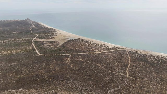 PUNTA GORDA BEACH BCS-2023: Coastal Landscape with Sandy Beach and Dry Terrain