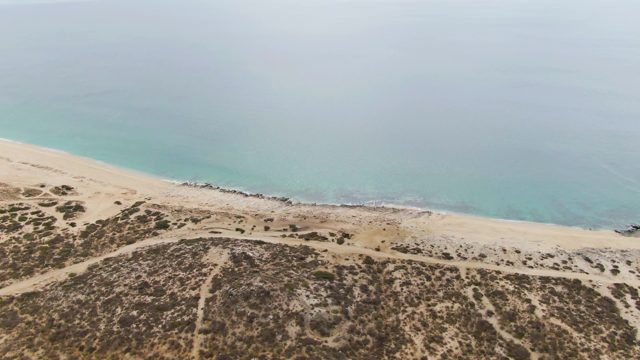 PUNTA GORDA BEACH BCS-2023: Dunes and Turquoise Ocean Coastline From Above