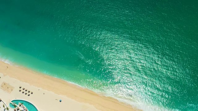 MARQUIS LOS CABOS MEXICO-2021: Sandy Beach with Turquoise Ocean and Gentle Waves