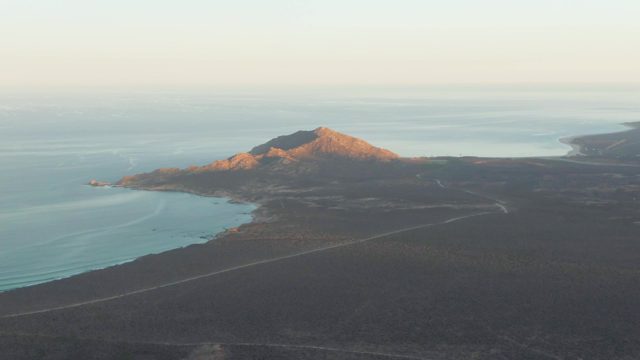 Coastal Mountain and Ocean with Winding Road