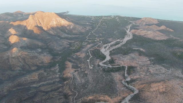 Winding Mountain Road Through Arid Terrain