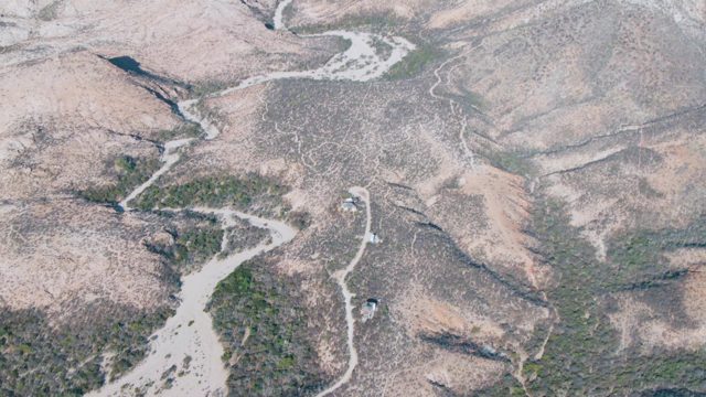 Winding Dry Riverbeds in Rocky Terrain