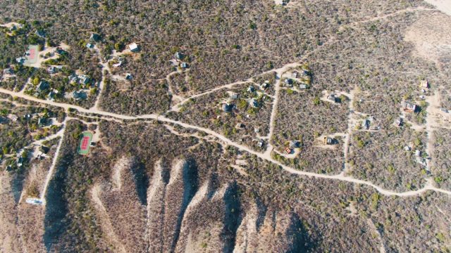 Rural Settlement with Winding Roads and River
