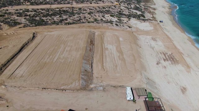 Beach Sand Grading with Moving Vehicle