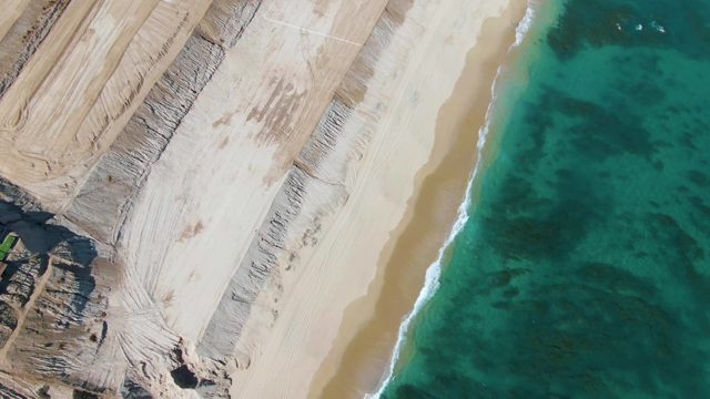 Beach Construction Site with Equipment Clearing