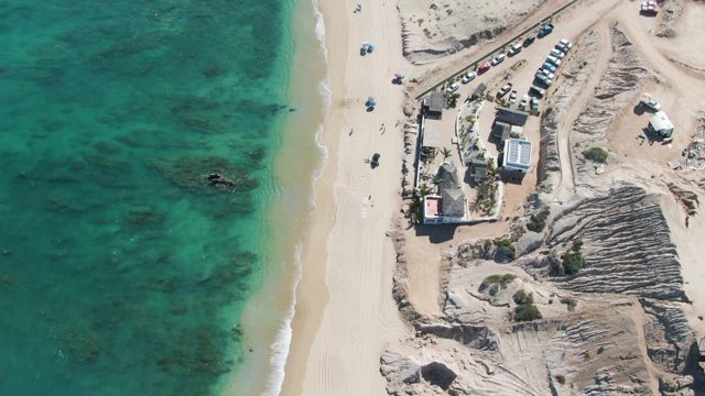 Beach and Coastal Parking Area From Above