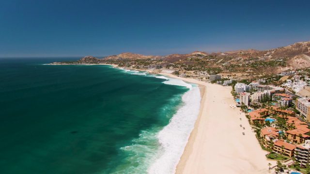 Beachfront Development with Turquoise Ocean