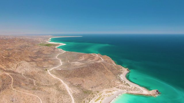 Coastal Desert, Winding Road, and Turquoise Ocean