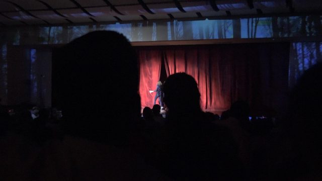SAN JOSE DEL CABO BCS MEXICO-2023: Theatrical Stage Performance with Audience Silhouettes