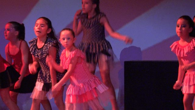 SAN JOSE DEL CABO BCS MEXICO-2023: Young Girls Performing a Dance Routine on Stage