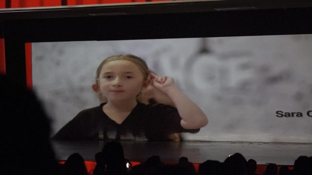 SAN JOSE DEL CABO BCS MEXICO-2023: Children Performing on Stage with Name Display