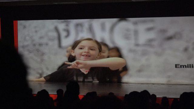 SAN JOSE DEL CABO BCS MEXICO-2023: Children Introducing Themselves on Stage with Names Displayed