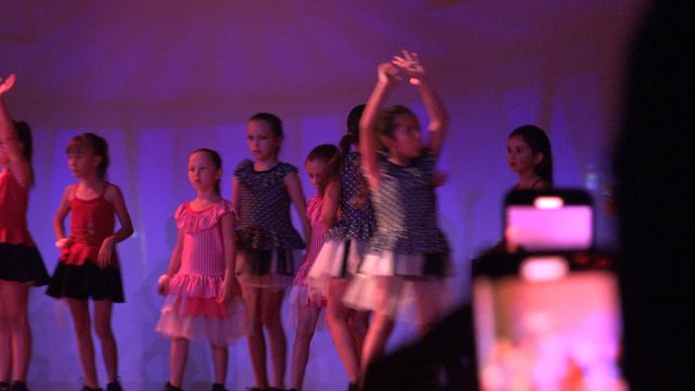 SAN JOSE DEL CABO BCS MEXICO-2023: Young Girls Performing a Dance Routine on Stage