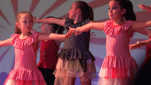 SAN JOSE DEL CABO BCS MEXICO-2023: Young Girls Performing a Dance Routine on Stage