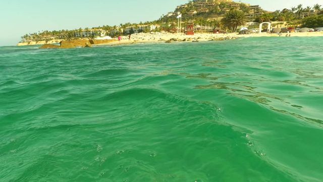 LOS BARIELLES BCS MEXICO-2023: Underwater View of Ocean Waves Near Beach