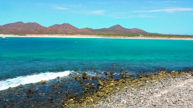 EL SARGENTO LA VENTANA MEXICO-2020: Waves Crashing on Rocky Shoreline