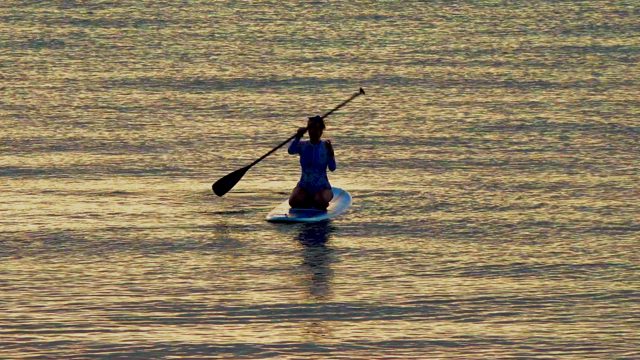 EL SARGENTO LA VENTANA MEXICO-2020: Paddler on Stand Up Paddleboard in Calm Water