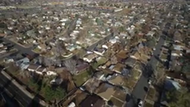 WESTMINSTER COLORADO-2016: Aerial Drone View Of City With Houses And Streets