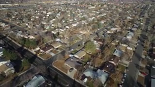 WESTMINSTER COLORADO-2016: A Top View Of The City Covers Buildings And Roads And