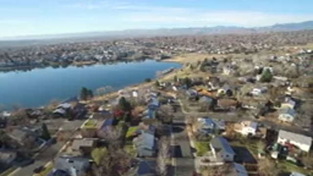 WESTMINSTER COLORADO-2016: Neighborhood Houses Roads Homes Pond Drainage