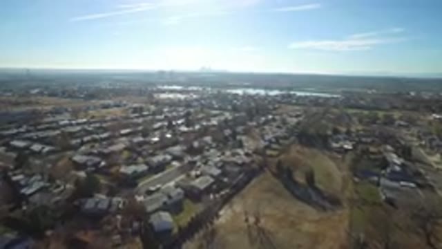 WESTMINSTER COLORADO-2016: Flying Over Houses In A Housing Development Located
