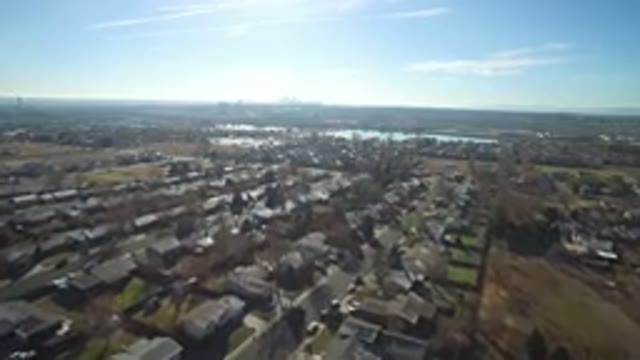 WESTMINSTER COLORADO-2016: Drone Footage Of Houses With A Lake In The Distance