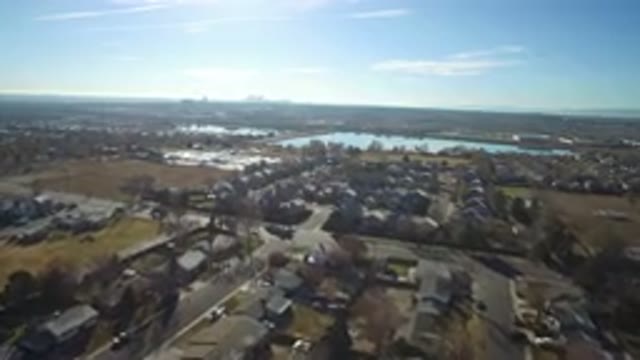 WESTMINSTER COLORADO-2016: Flyover View Of Suburban Neighborhoods And Light