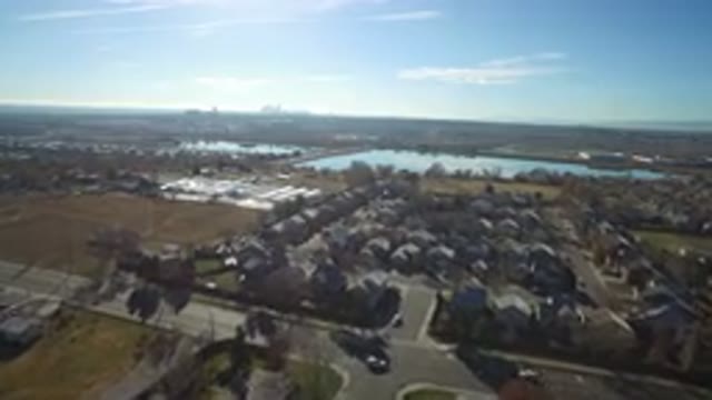 WESTMINSTER COLORADO-2016: Aerial View Of A Township With Houses Roads And Trees