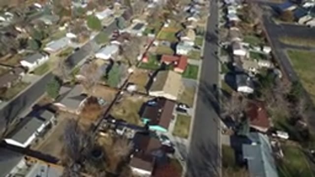 WESTMINSTER COLORADO-2016: Top View Drone View of Houses, Buildings, and Trees