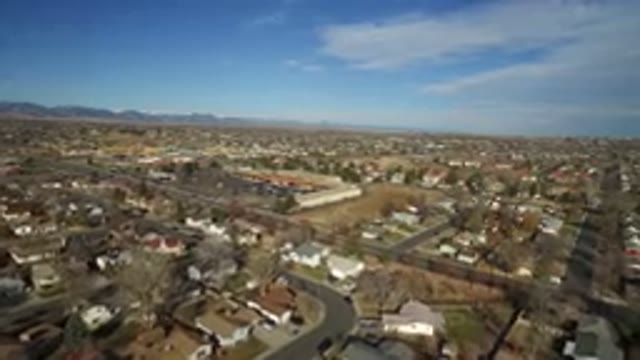 WESTMINSTER COLORADO-2016: Aerial View Of A Town With Mountains In Distance