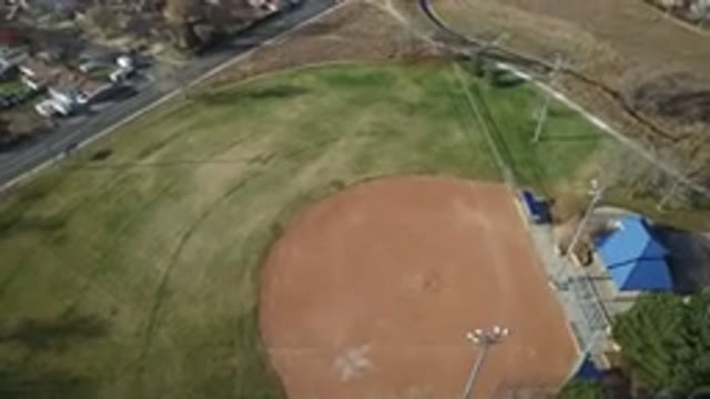 WESTMINSTER COLORADO-2016: Bird's Eye View Of An Empty Baseball Diamond With
