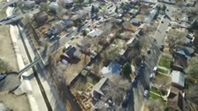 WESTMINSTER COLORADO-2016: A View Over The Neighborhood Filled With Cars And Trucks